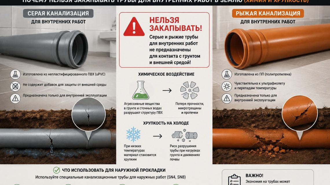 наружная канализационная труба